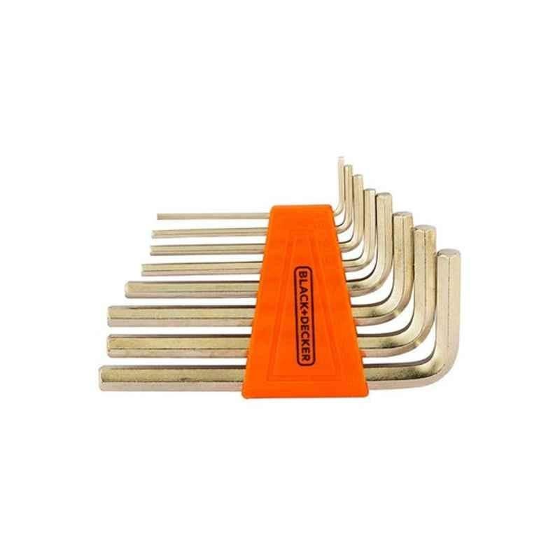 Black & Decker 8Pcs Silver Hexkey Set, BDHT81593