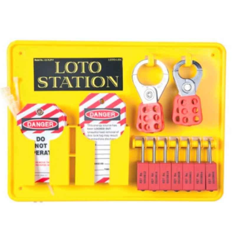 LOTO-LOK 300x400mm Yellow Lockout Station without Contents, LS-7L2P-Y-CS