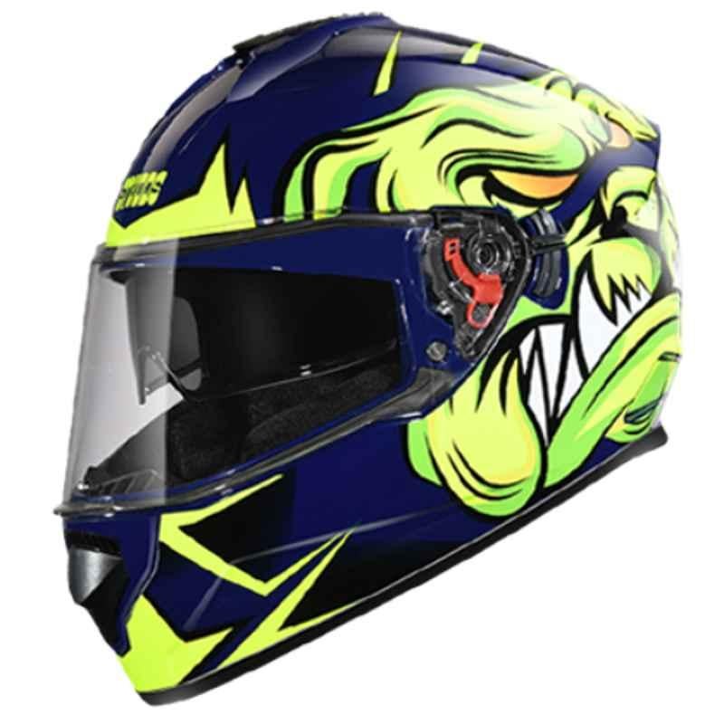 Studds Drifter D1 Blue Full Face Motorcycle Helmet, Size: L