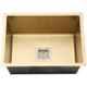 Spazio 24x18x10 inch Stainless Steel Gold Matt Finish Single Bowl Kitchen Sink with Waste Coupling & Drain Basket Vessel Sink