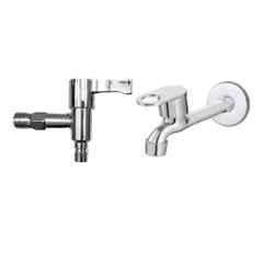 Fastgear Prime Stainless Steel Silver Chrome Finish Long Body Tap, FG2305 (Pack of 2)