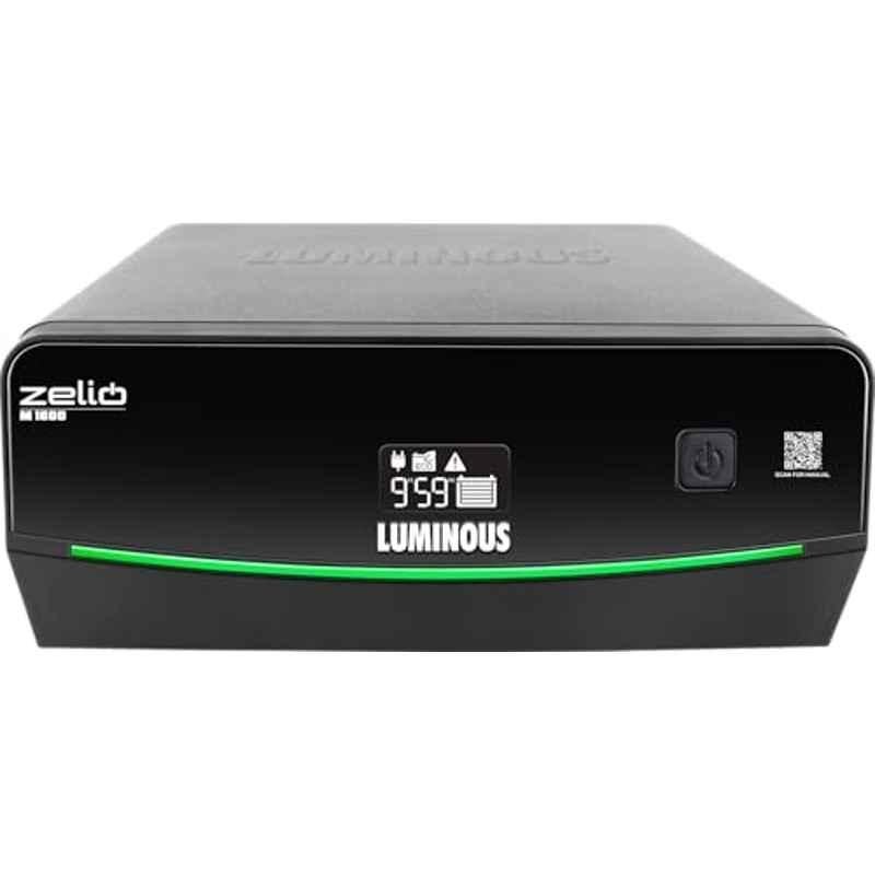 Luminous Zelio M 1600 1400VA 12V Pure Sine Wave Inverter with LCD Display & Easy Installation & 36 Years Warranty for Home, Office & Shops, F04116010281