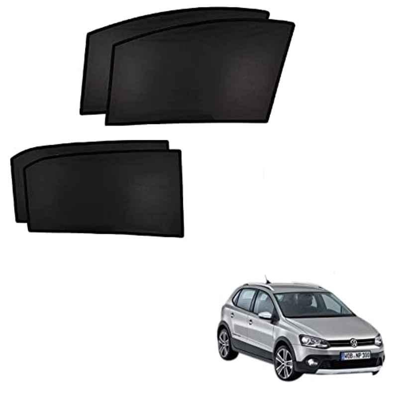 Kozdiko 4 Pcs Custom Fit Non Magnetic Curtains Mesh Car Sun Shade Set for Volkswagen Cross Polo