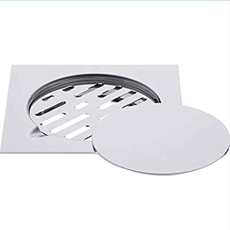 Generic 150x150mm Stainless Steel Silver Bathroom Shower Floor Drain