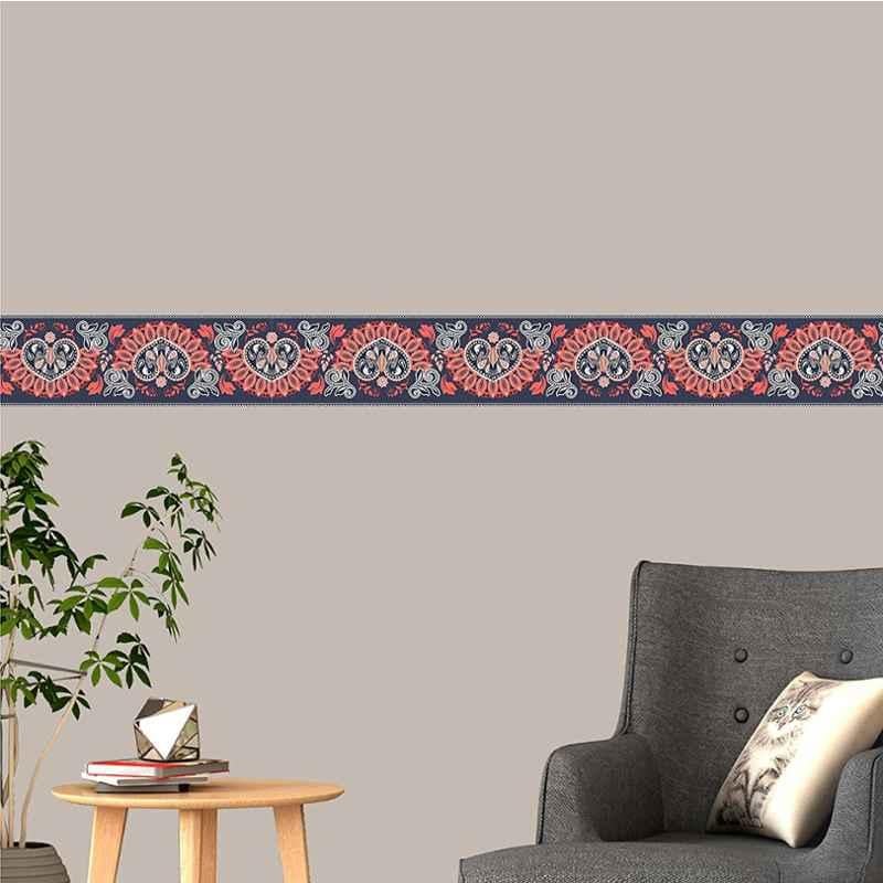 Asian Paints EzyCR8 300x10cm Seamless Floral Self Adhesive Wall Border Sticker Roll, HPCA25403