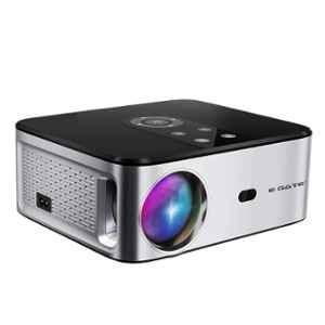 Egate O9 Pro Automatic 1080p 9000lm Black Android LED Projector with 4K Support, Auto Keystone, Dual Wi-Fi, BT & 300 inch Display, EO9025