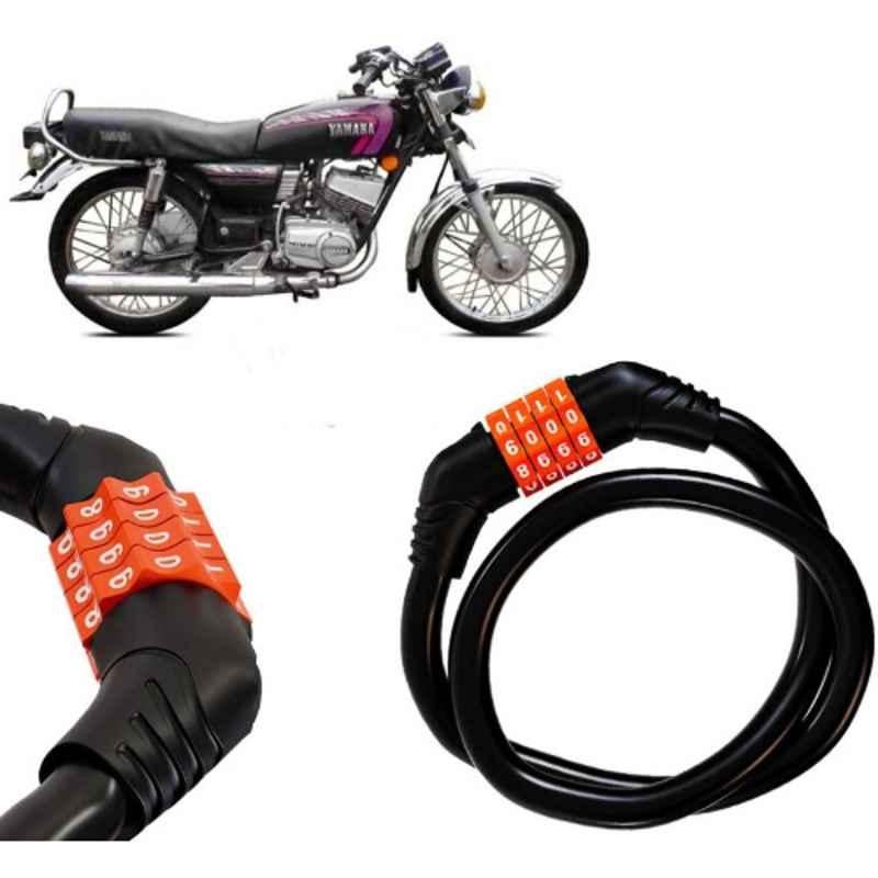 Auto Pearl Black & Orange 4 Digit Combination Number Lock, Lock_094