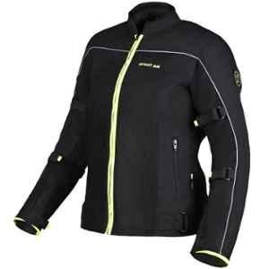 AllExtreme AVIANT AIR Mesh Fabric Black Women Bike Riding Jacket with Armour, Elbows & Shoulders Protection, Size: 3XL