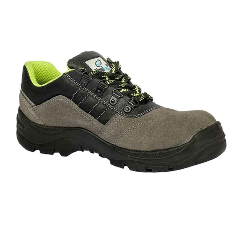 Vaultex APR Breathable Suede Leather Black & Grey Safety Shoes, Size: 41