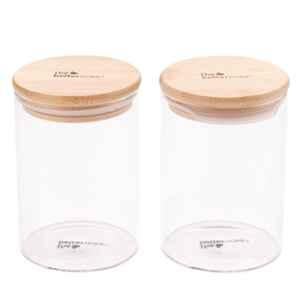 The Better Home 600ml Borosilicate Glass Kitchen Container (Pack of 2)