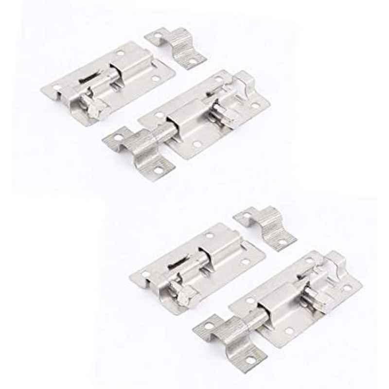 Abbasali 4 Pcs 2 inch Stainless Steel Door Padlock Sliding Latch Set