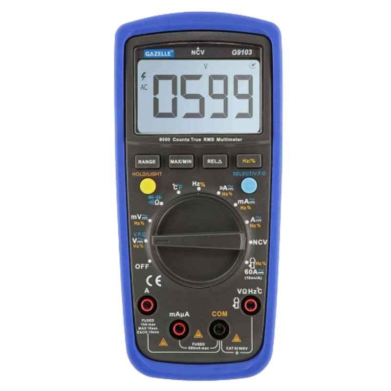 Gazelle 600V TRUE RMS Industrial Digital Multimeter, G9103