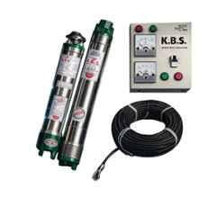KBS V4 3HP 15 Stage Single Phase 300ft Head Range 32x32mm Water Filled Submersible Pump with Starter & 50ft Safety Wire