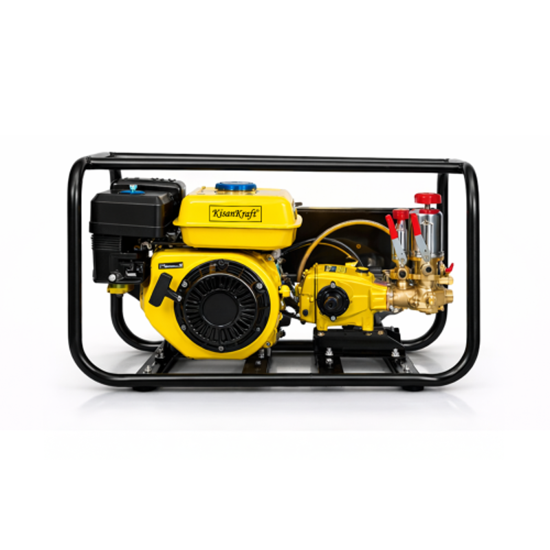 Kisankraft 6.5HP 196cc 4 Stroke Petrol Operated Power Sprayer with HTP Pump 22 Number, KK-PSP-22X3