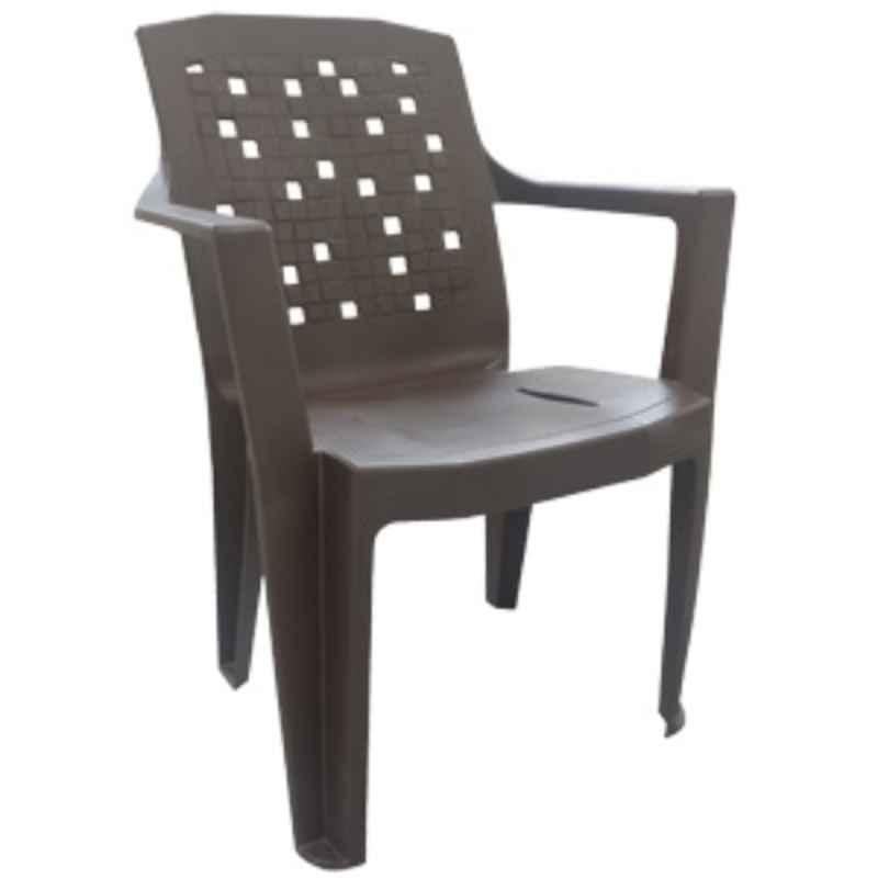 Supreme Kristella 120kg Plastic Wenge Premium Chair with Arm & Back