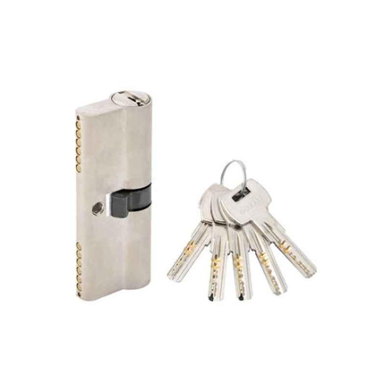 Dorfit 80mm Silver Double Cylinder Door Lock with Key, 80CDK_SN