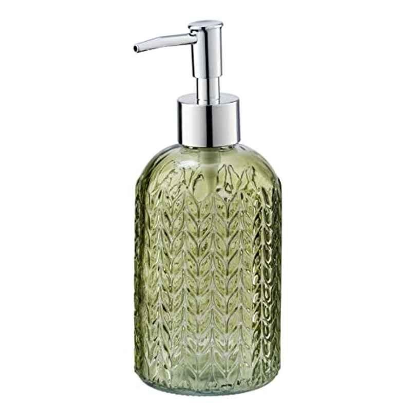 Wenko Glass Vetro Green Antique Refillable Soap Dispenser, 23612100