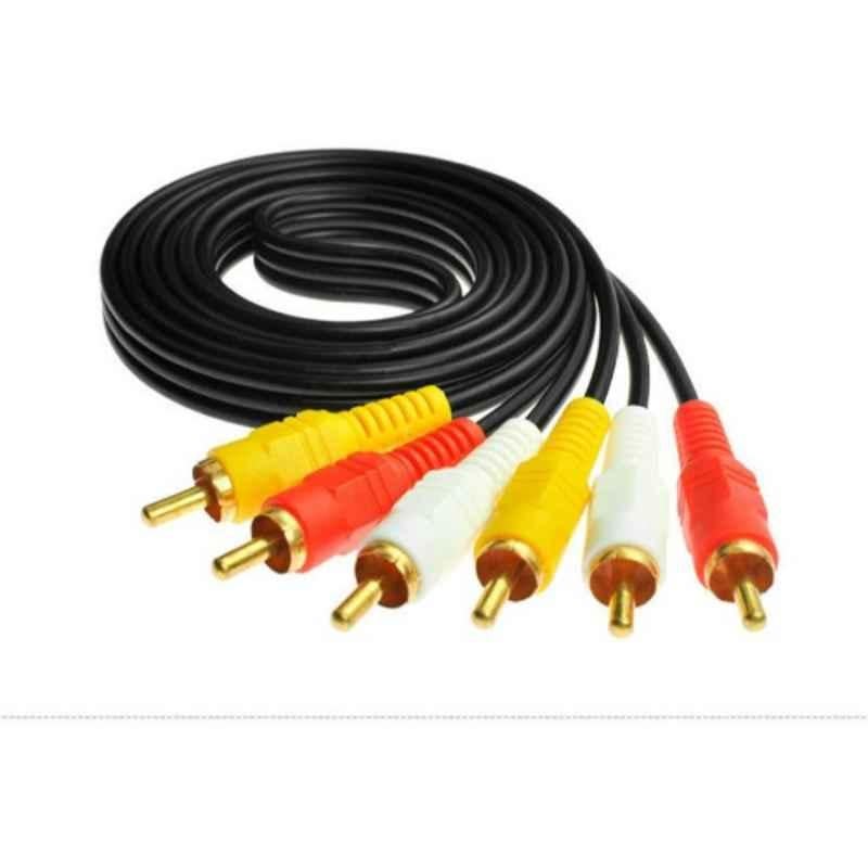 Upix 1.5 Yard Premium 3RCA Male to 3RCA Male Audio Video Cable, UP153