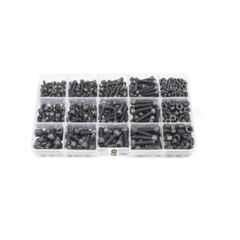GSK Corporation 280 Pcs Alloy Steel Black M3, M4 & M5 Hex Socket Head Allen Bolt Set