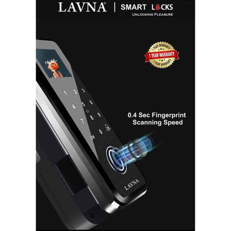 Lavna L-A5 Black RFID Fingerprint Door Lock with Remote & Mobile Application