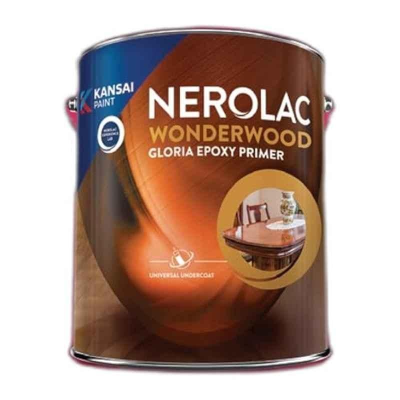 Nerolac Wonderwood Gloria 4 Litre Clear Epoxy Primer Wood Coating with Scratch, Stain Resistant & FastDrying