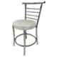 RW Rest Well RW-158 Leatherette White Ergonomic Dining Chair with Steel Chrome Finish
