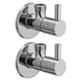 Torofy Turbo Stainless Steel Chrome Finish Angle Cock with Wall Flange (Pack of 2)