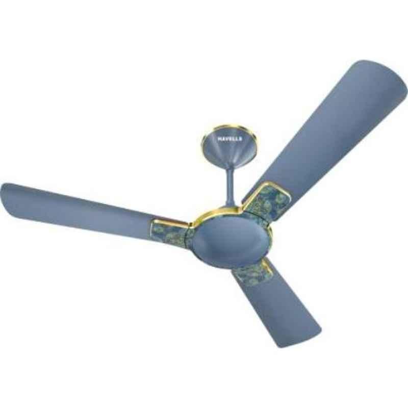 Havells Enticer Art NS Flora 73W Sapphire Decorative Ceiling Fan, FHCEASTFLS48, Sweep: 1200 mm