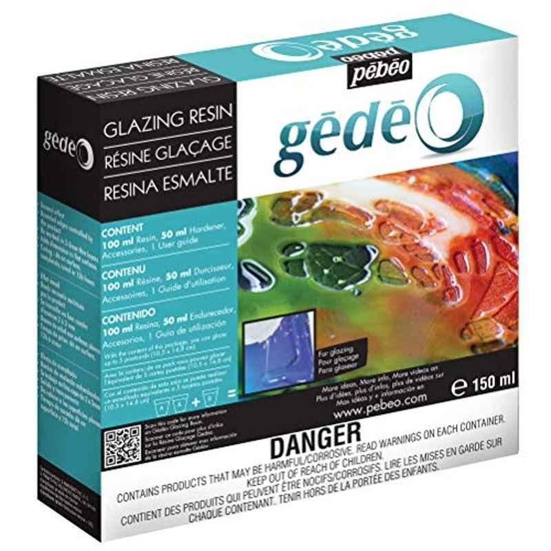 Pebeo Gedeo 150ml Clear Glazing Crystal Resin for Wood, Glass, Plastic & Metal