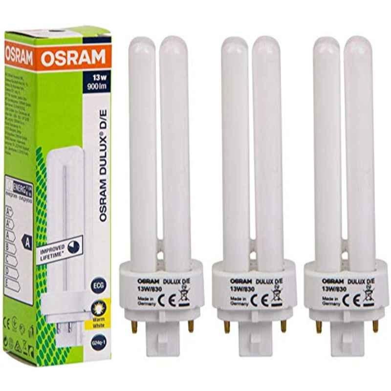 Osram 13W 4 Pin Warm White CFL Bulb (Pack of 3)