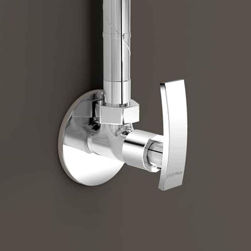 Plantex Samar Brass Silver Chrome Finish Single Lever Angle Cock with Teflon Tap For Bathroom/Kitchen, APS-1264