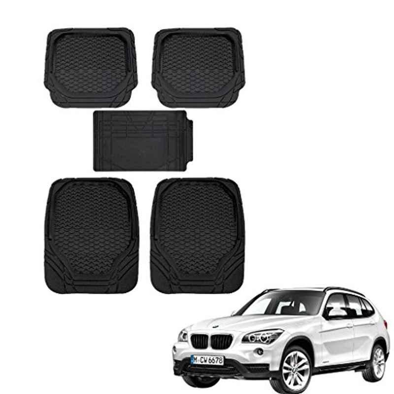 Kozdiko 8855TW 5 Pcs Rubber Black Rubber Car Mat Set for BMW X1