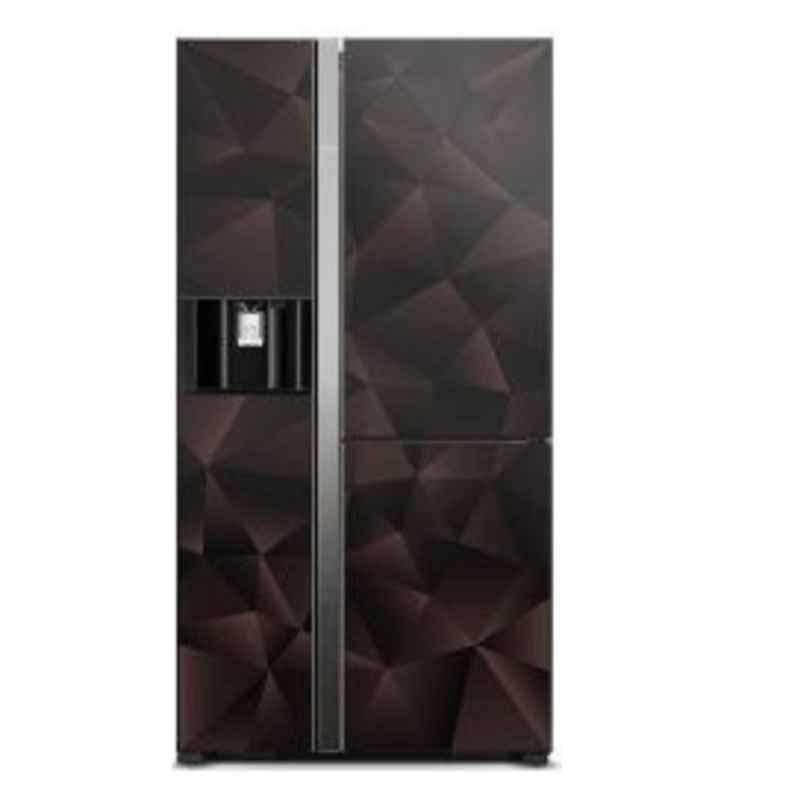 Hitachi 659L Glass Bronze Side by Side Door Refrigerator, RM700VAGUK9XGBZ