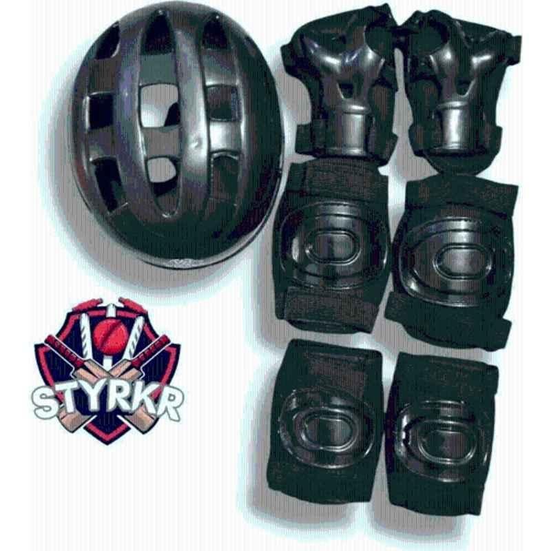 STYRKR Plastic & EVA Foam Black Safety Protective Skating Kit-147 Skating Kit