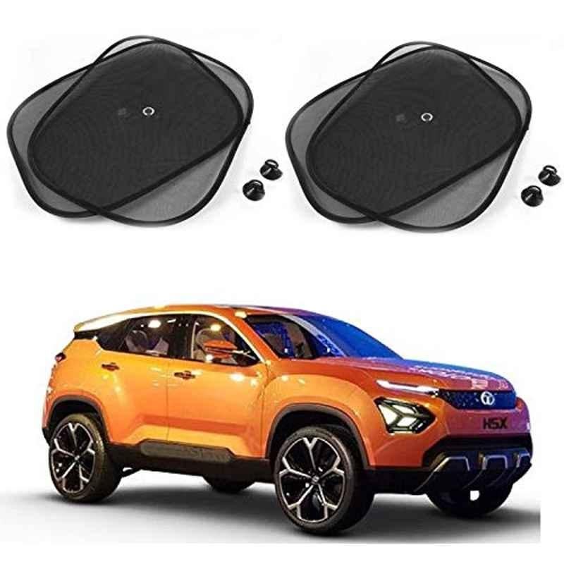 Kozdiko 4 Pcs Black Chipokoo Car Window Sunshade Curtain Set for Tata H5X, koz_78833