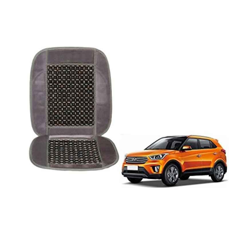 Kozdiko Wooden Beads Car Seat Cushion with Velvet Border for Hyundai Creta