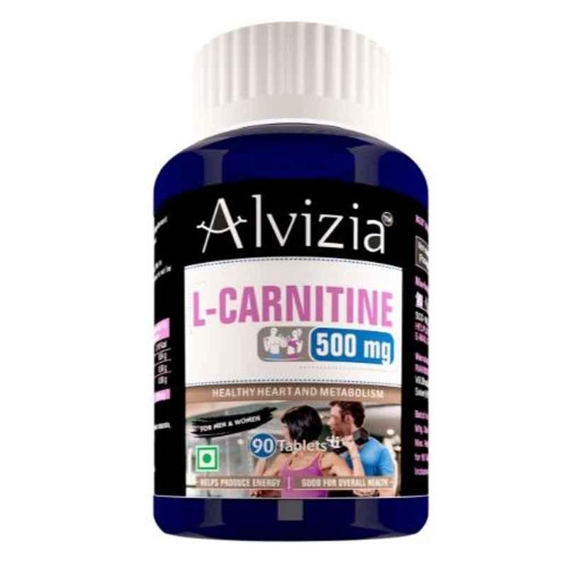 Alvizia 90 Pcs Tablets 1000mg L-Carnitine L-Tartrate & Amino Acid Workout Supplements Bottle