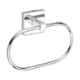 Aligarian Stainless Steel Chrome Finish Wall Mounted Ovel Square Base Solid Towel Ring