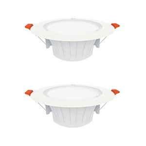 Fybros Silvio Plus 9W Aluminium White Round LED Ceiling Light, FLS5832B (Pack of 2)
