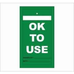 Telly Safety 25 Pcs Cardstock Green OK to Use Gas Cylinder Status Tag Set