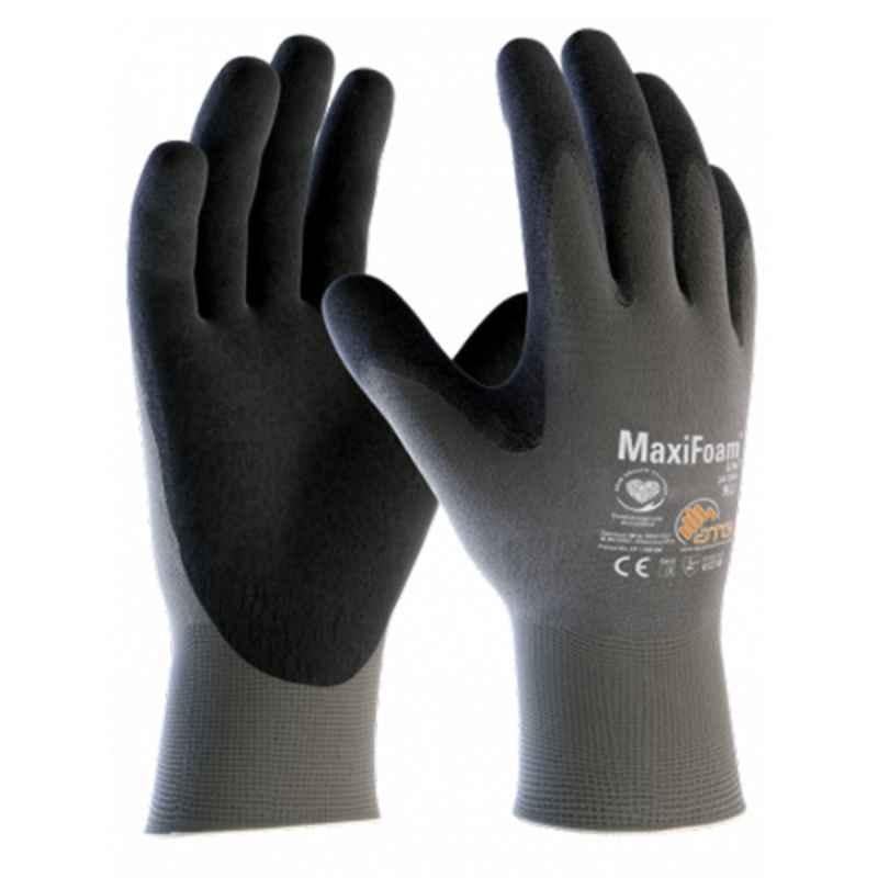 ATG MaxiFoam 34-900 Foam Nitrile Coated Blue & Black Safety Gloves, Size: XL