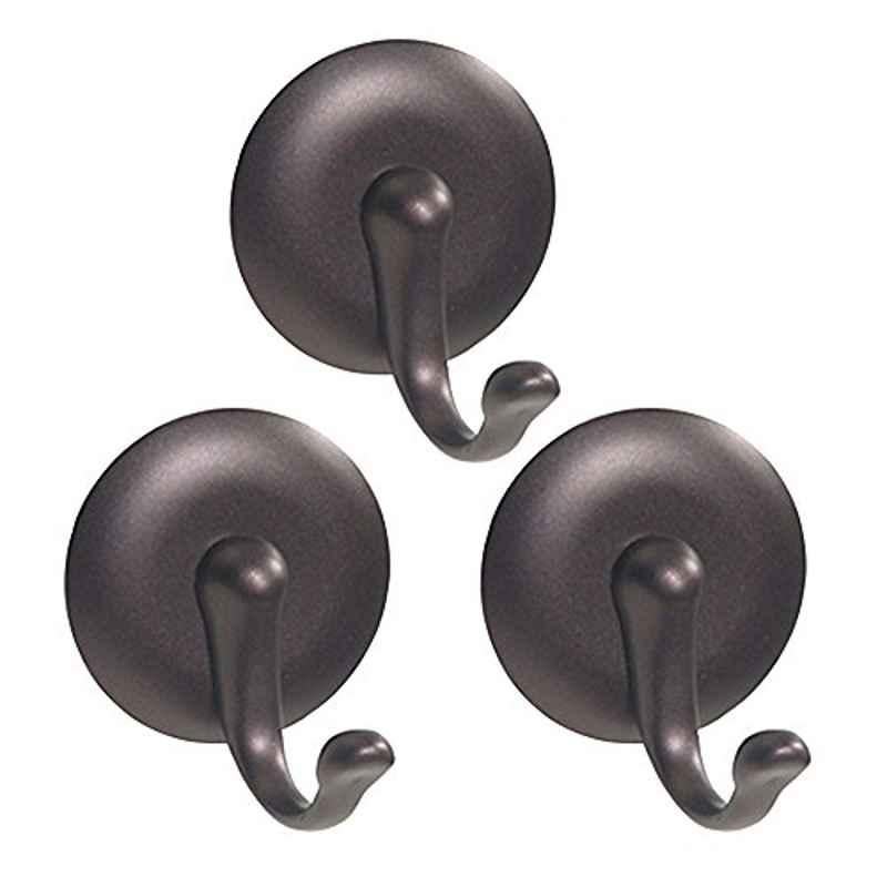 iDesign Affixx 93451 Plastic Bronze Peel & Stick Adhesive Storage Hooks, Size: Small (Pack of 3)