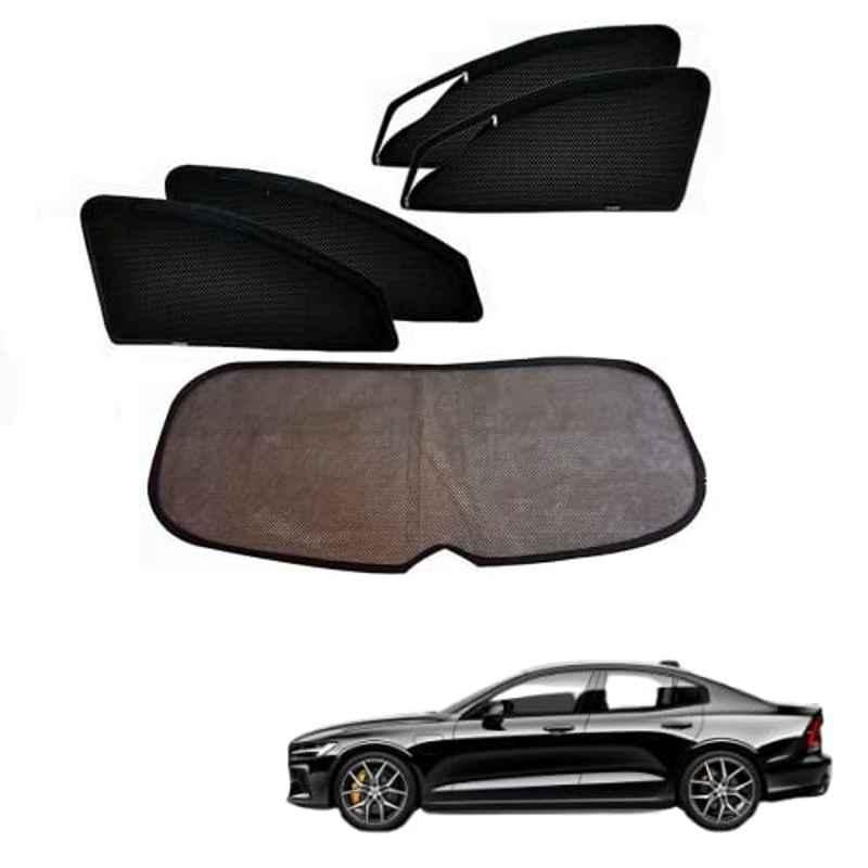 Kozdiko 5 Pcs Mesh Black Magnetic Zipper Window & Rear Car Sun Shades Set for Volvo S60