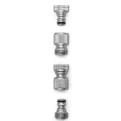 Zephyr 4 Pcs Brass Silver Quick Connector Set, ZQC4P