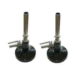 SSU Iron Bunsen Burner with Stop Cock (Pack of 2), 4x4x4 cm