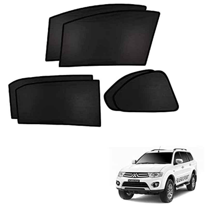Kozdiko 4 Pcs Custom Fit Non Magnetic Curtains Mesh Car Sun Shade Set for Mitsubishi Pajero Sport