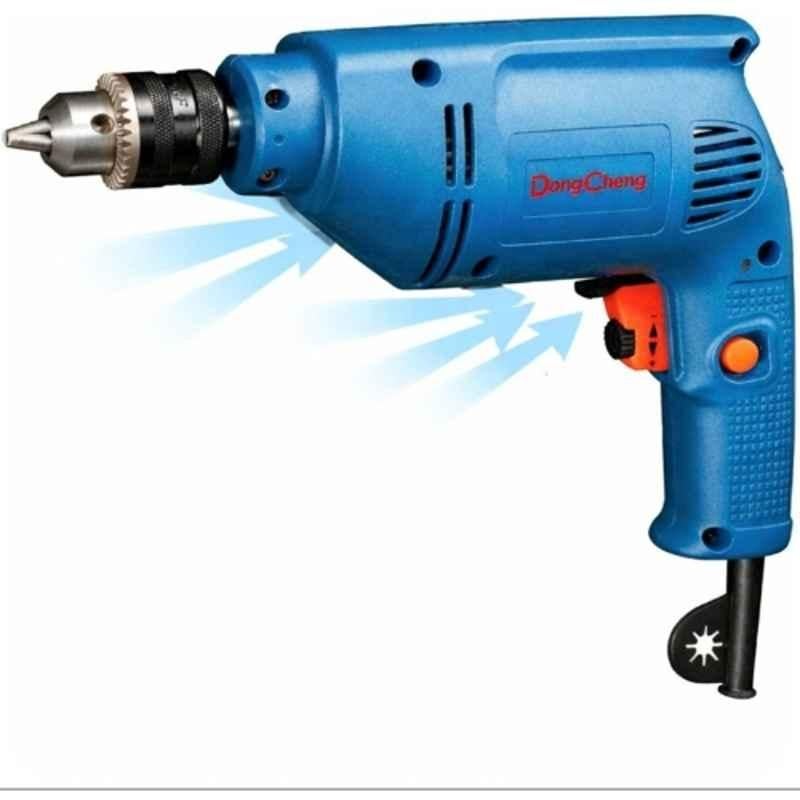 Dongcheng 10mm 300W Blue, Orange & Black Pistol Grip Drill Machine, DJZ10A