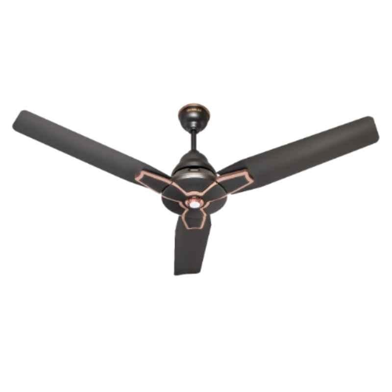 Airelec Gloria Diva 28W 350rpm 5 Star Smoke Brown 3 Blade 0.5W LED BLDC Ceiling Fan with Remote & 2 Years Warranty Sweep: 1200mm AIRCFD2