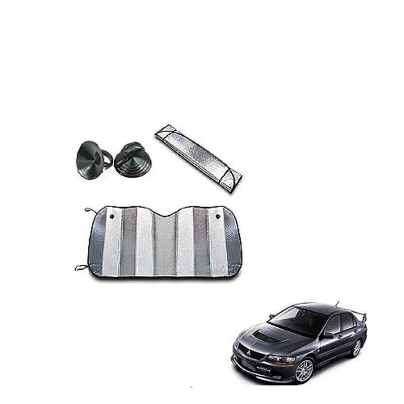 Kozdiko Aluminium Foil UV Protection Silver Windshield Sun Shade for Mitsubishi Lancer