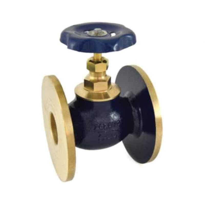 Zoloto 1-1/2 inch Bronze Globe Flanged Valve, 1034-40